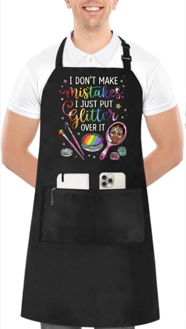 Glitter Mistakes Apron (Unicorn)