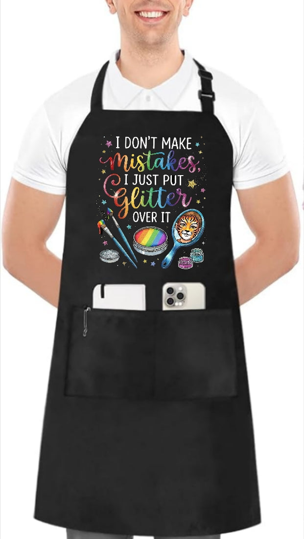 Glitter Mistakes Apron (Tiger)