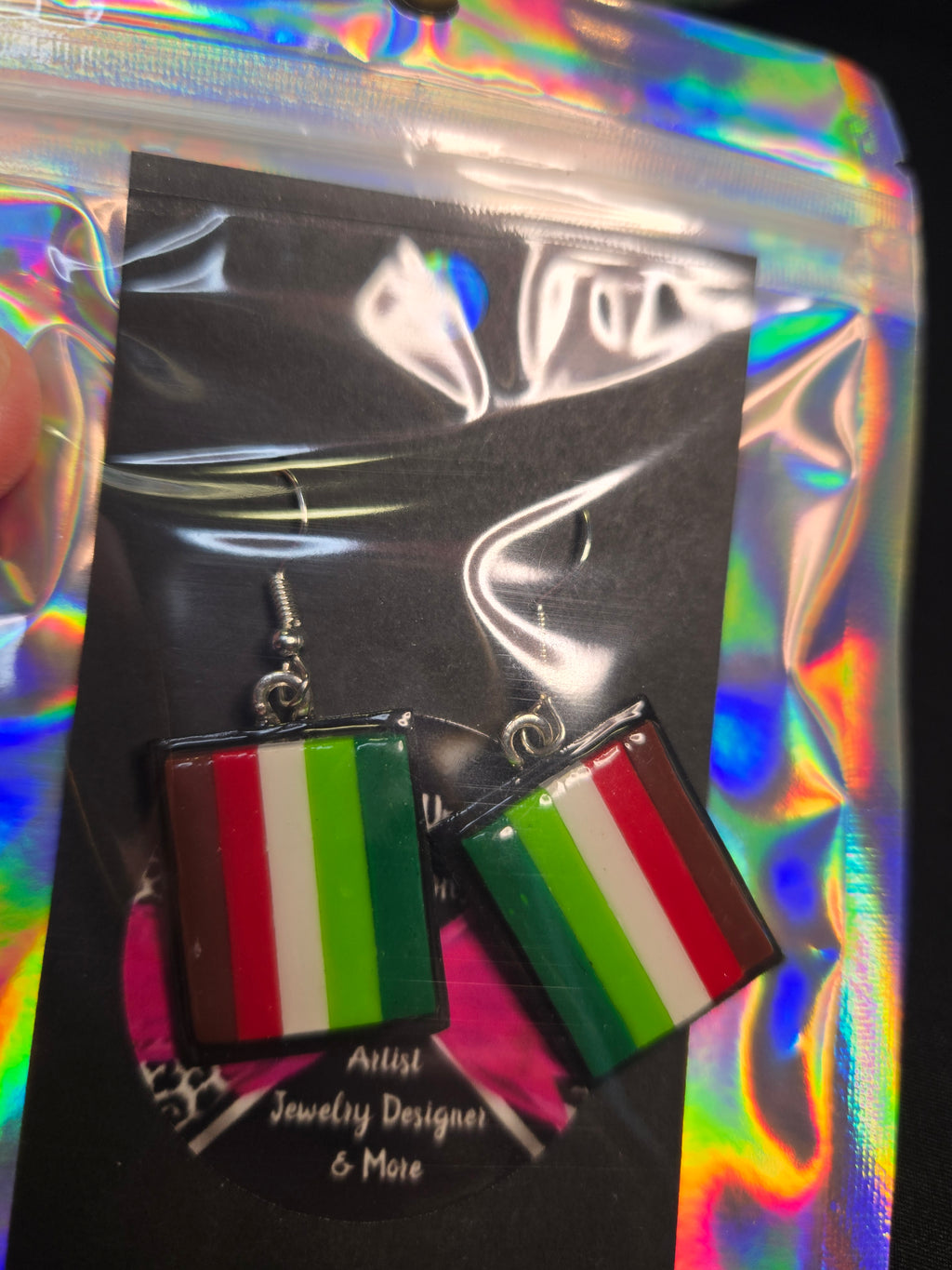 Mexican Fiesta Split Cake Earrings
